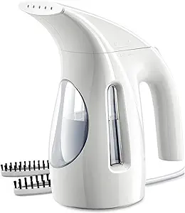 HiLIFE Steamer for Clothes, Portable Handheld Design, 240ml Big Capacity, 700W, Strong Penetrating Steam, Removes Wrinkle, for Home, Office and Travel(ONLY FOR 120V)(White)