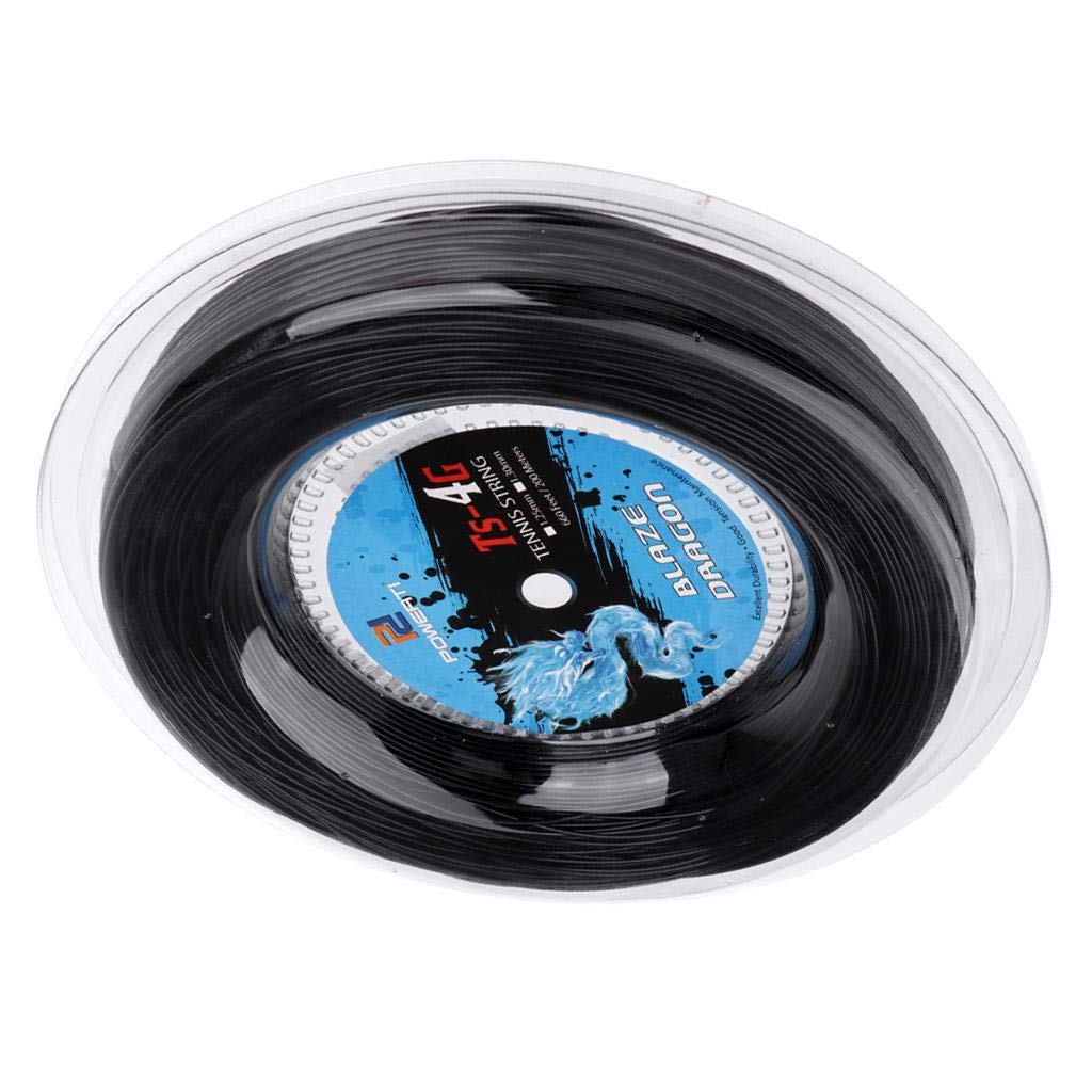 LoveinDIY Polyester Tennis String 200m/Reel Gym Racket Training Racquet String, Black, 1.25mm