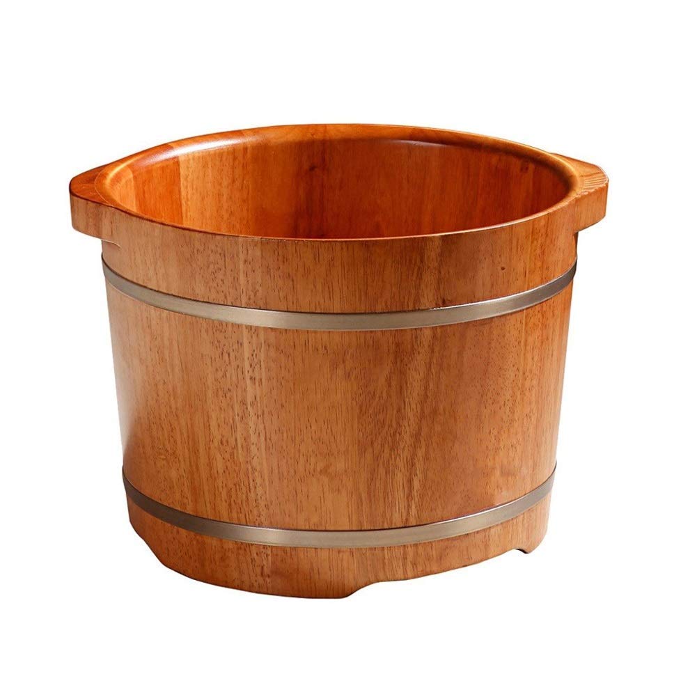Hölzernes Fußbecken, Massivholz-Fußwanne, Fuß-Spa-Maschinen-Füße-Badewanne, Beruhigen Sie müde Füße (Color : Wood Color)