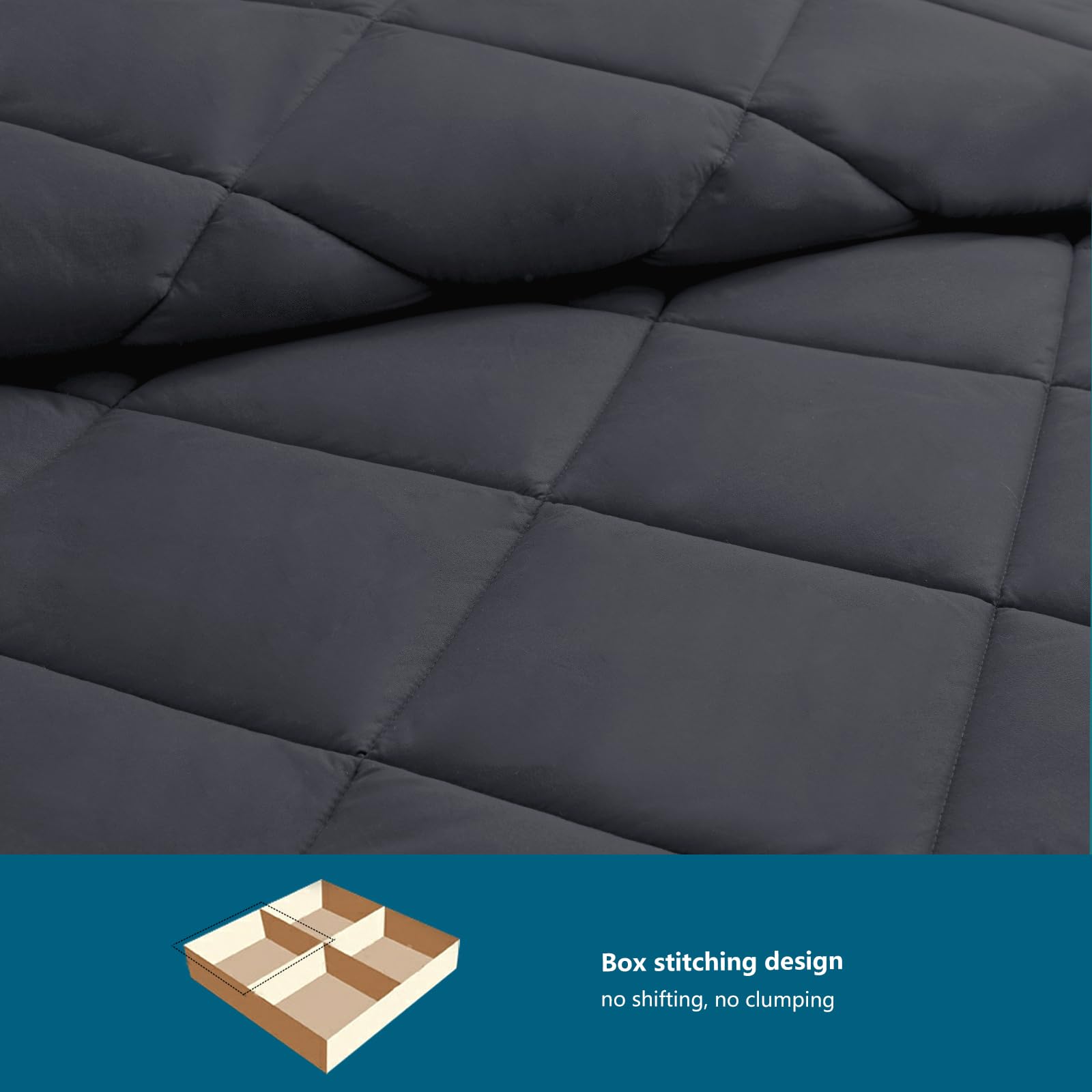 WAVVE Piumino Letto Matrimoniale 4 Stagioni 220x240 - Piumone Autunnale Invernale 220 x 240 cm - Coperta Trapunta 240x220 di Microfibra Sintetico, Grigio