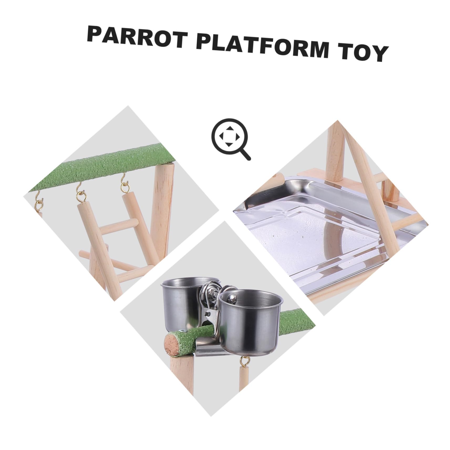 Toddmomy Holz Vogel Spielplatz Mit Leiter Und Schwinge Spielzeug Für Papageien Und Wellensittiche Bewegung Und Aktivität Stabil Und Langlebig