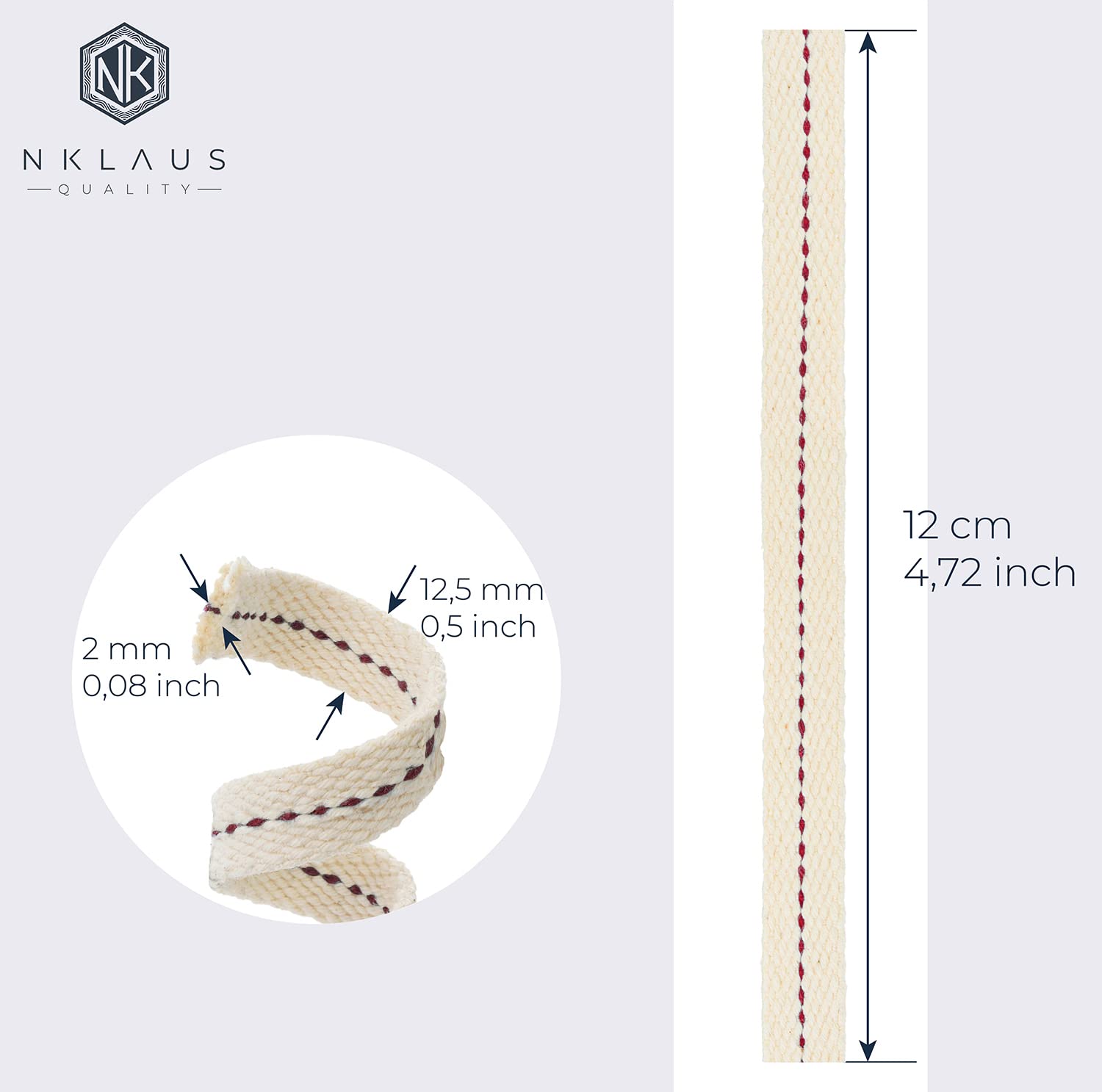 Mecha Plana De Algodón 100% 35 Mm De Ancho X 3 Metros: Para Lámparas De Aceite, Quemadores - Compatible Con Firehand Y Kosmos