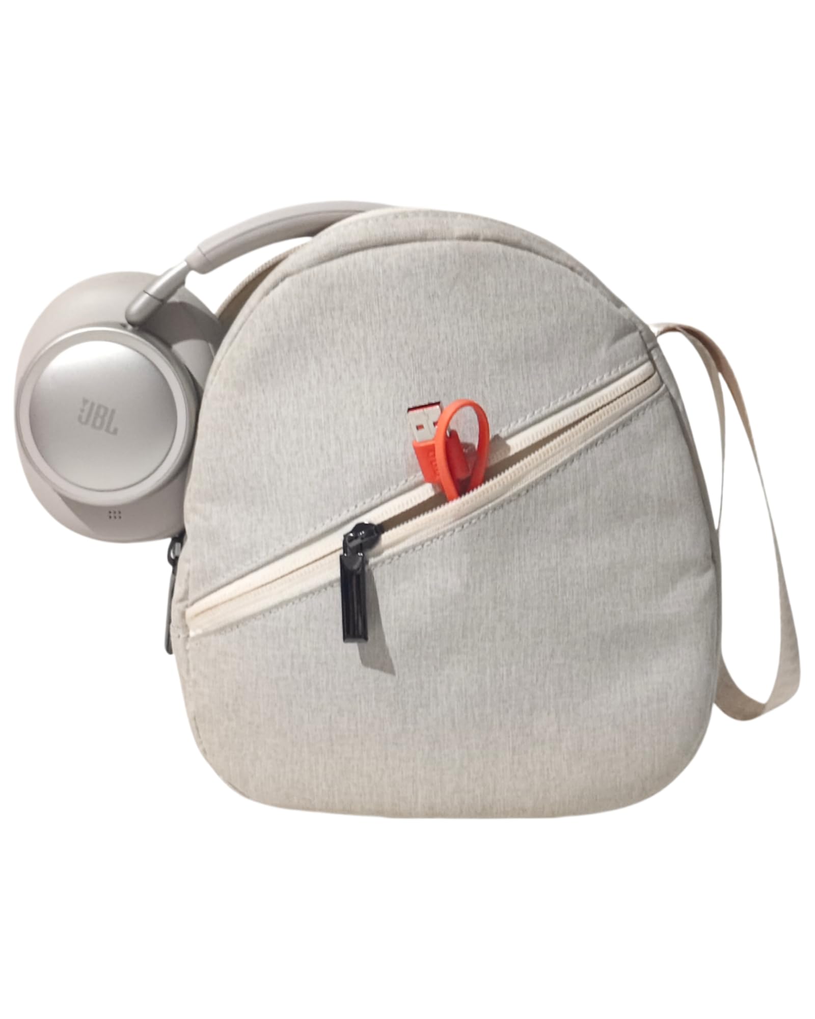 XANAD Kopfhörer Elektronik Organizer Tasche (Beige) | für JBL/Soundcore/Sony/Bose/Sennheiser/JLab/Bowers & Wilkins/Edifier/UGREEN Over-Ear Bluetooth Headphones