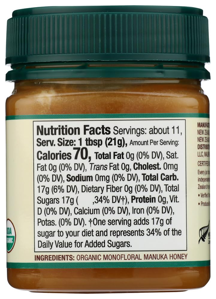 Miniatura 2 de Wedderspoon Miel de Manuka Cruda Premium Orgánica Certificada por USDA, 100+ MGO, 8.8 Oz, Miel de Nueva Zelanda Sin Pasteurizar, De Nuestras
