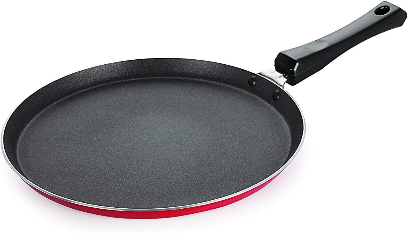 Nirlon Special nonstick tawaa, Flat Base dosa Tawa, 28cm*1.8cm (3 Layered Coated)