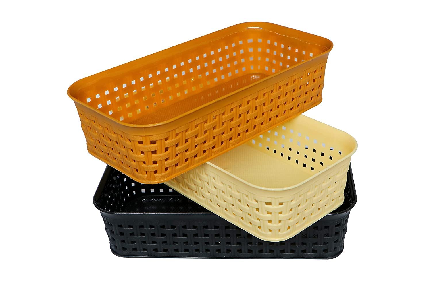 CSM® Plastic Multipurpose Desk Organizer Tray Office Drawer Dividers Storage Bins for Kitchen, Bathroom, Office, Makeup, Bedroom Dresser, Multicolor (Dimensions = 23.2 cm x 8.5 cm x 5 cm) Pack of 6 (B07MR14MZ6) Amazon Price History, Amazon Price Tracker