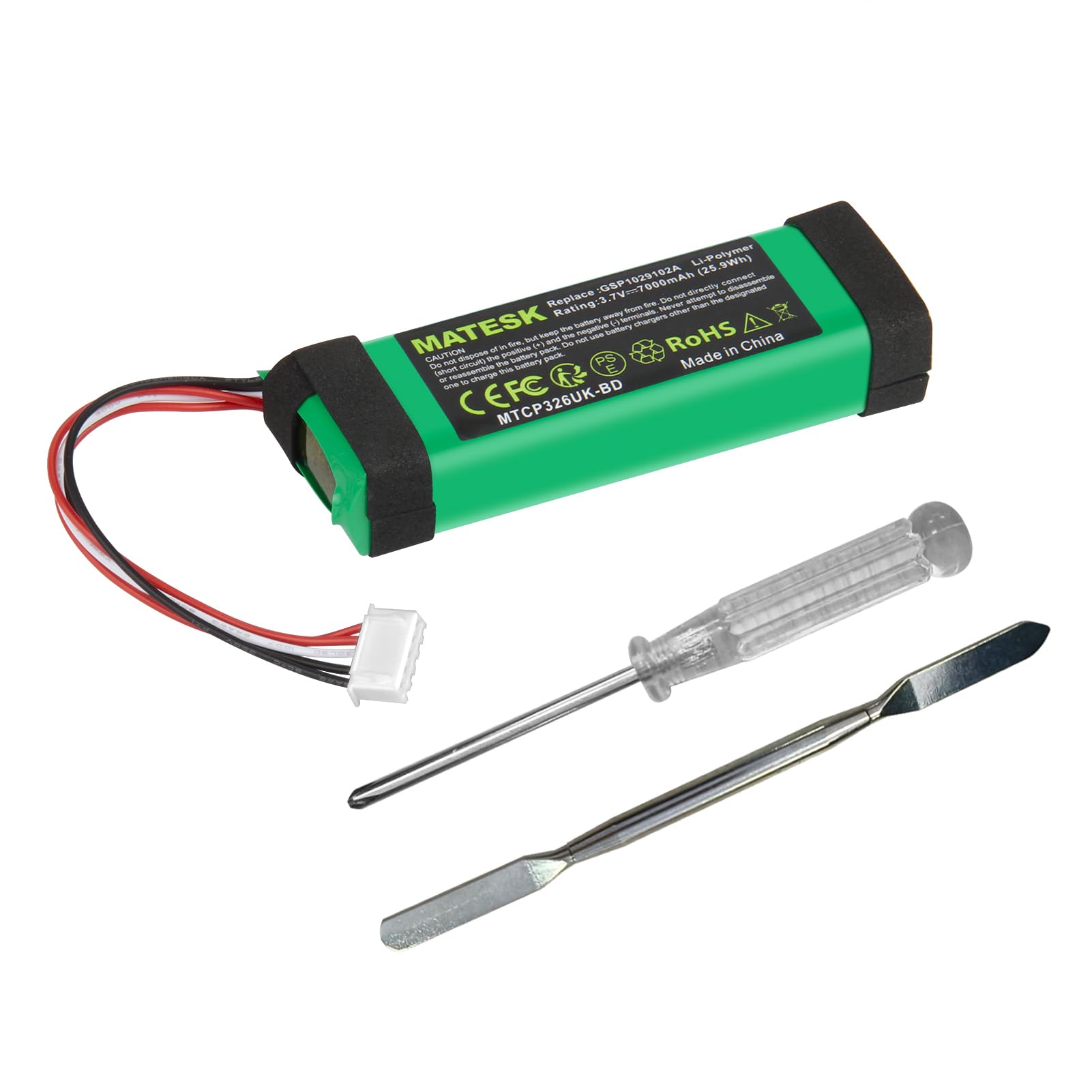 Batterie de rechange 3,7 V 7000 mAh compatible avec JBL Charge 3 Bluetooth sans fil audio GSP1029102A
