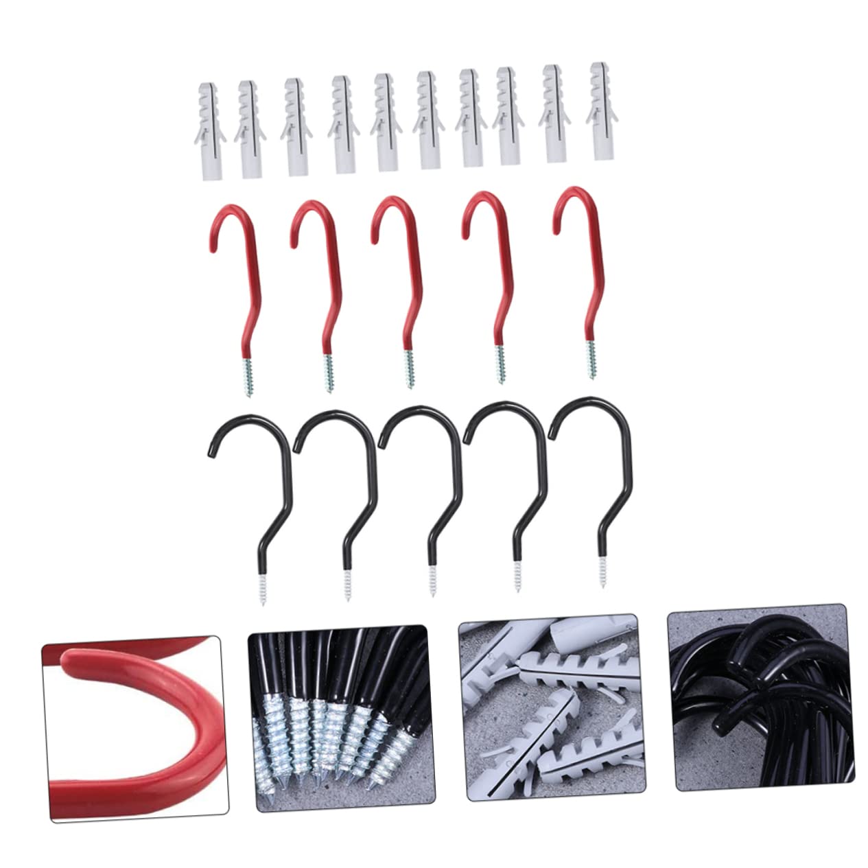 BUTIFULSIC 10 Sets Heavy Duty Bike Hooks Ceiling Wall Storage Durable Utility Hangers for Bikes Tools Equipment Easy Install in Shed Garage