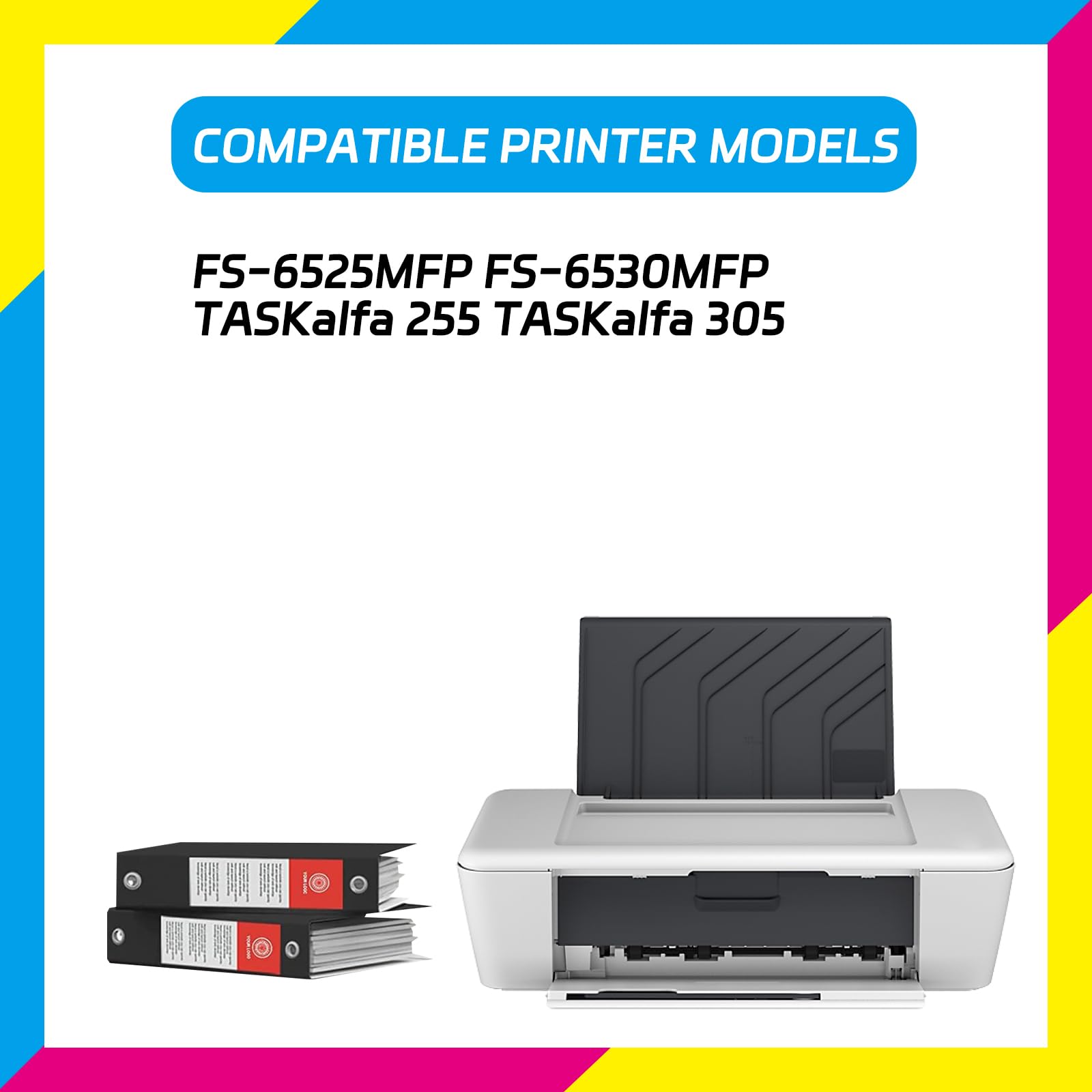 TONERC FK-475U(110V) Fuser Unit Compatible for Kyocera FS-6525MFP FS-6530MFP TASKalfa 255 TASKalfa 305 Printers, High Yield 400000 Pages, with Chip High-Definition Printing (1 Set)