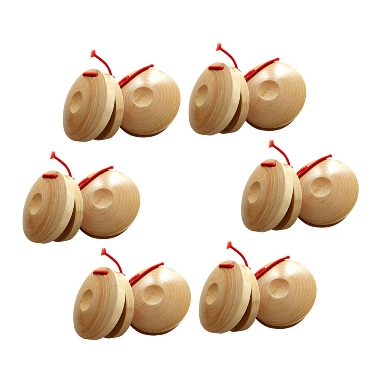Rambaschi in Legno Beige 12 Pezzi, Strumento Percussione Educativo