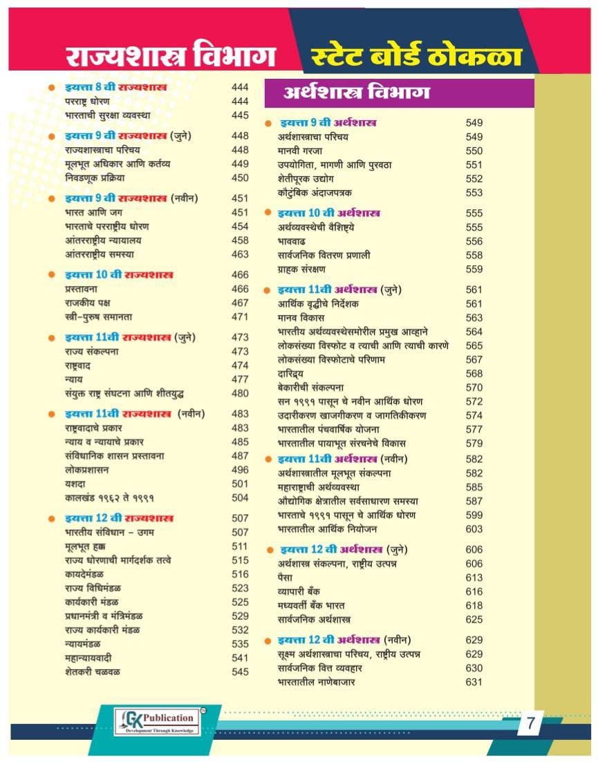GK Publications MPSC-PSI-STI - State Board Thokla - 2021-22 - 4th Edition 3