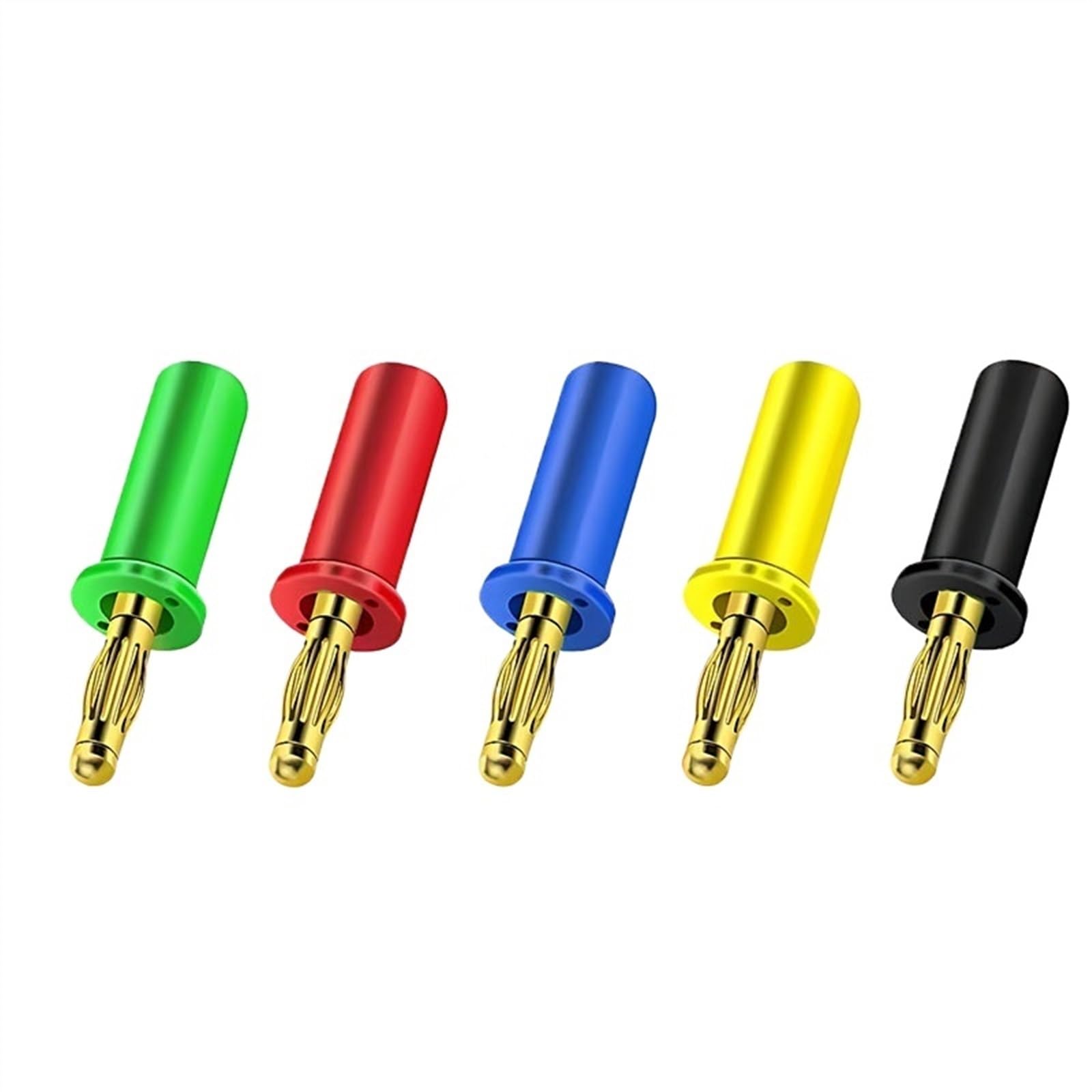 Fiche Banane de 4mm, plaquée Nickel, fiche Banane assemblée de Type Lanterne plaquée Or, connecteur de Terminal de Fil de Test Auto-soudable(Black)