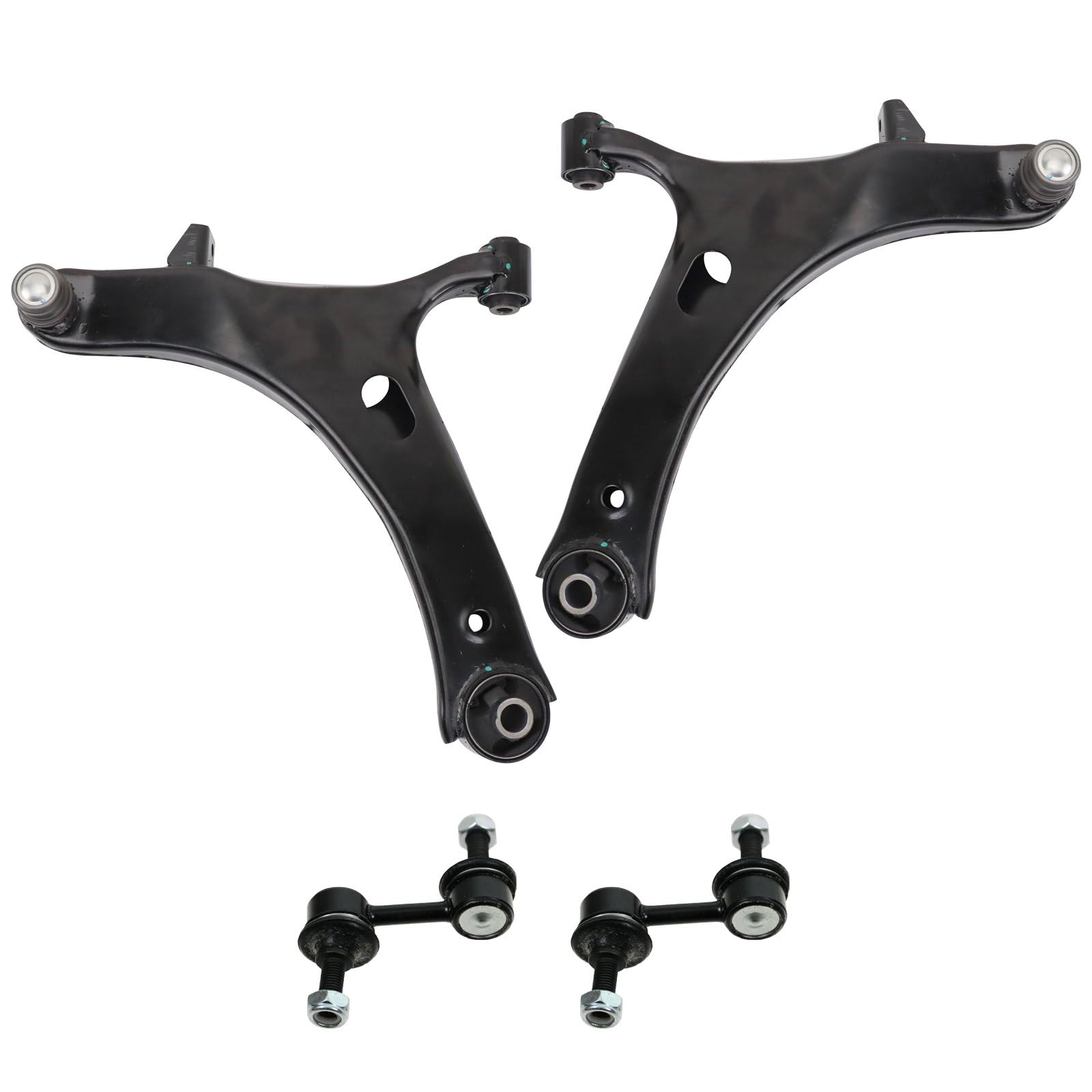 TRQ Front Suspension Kit Control Arm with Ball Joint Sway Bar Stabilizer Link Compatible with 2008-2016 Subaru Impreza