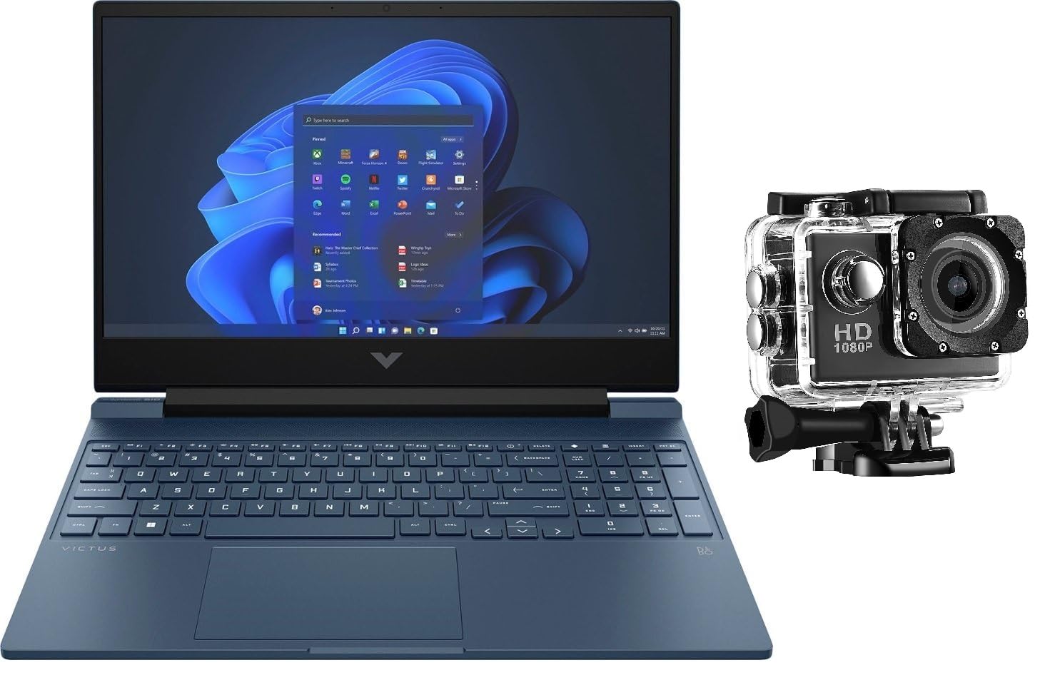 HP2023 Latest Victus 15 Gaming Laptop 15.6" FHD 144Hz 13Th Gen Core i5-13420H 16GB 1TB NVIDIA GeForce RTX 3050 6GB Graphics Backlit Eng Key WIN11 Blue With FREE Sports Action Camera (Upgraded)