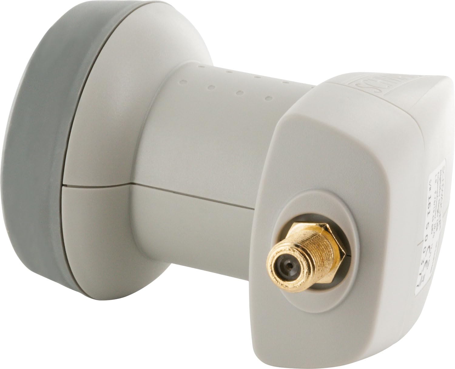SCHWAIGER 302 Single LNB Low Noise Blockconverter Sun Protect Tapa LNB Digital Resistente al Calor Accesorios para Antenas parabólicas protección contra la Intemperie contactos Dorados Gris Claro