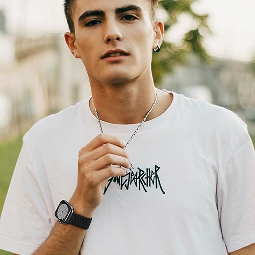 Miniatura 6 de Correas trenzadas Solo Loop, compatibles con Apple Watch Band de 1.496 pulgadas, 1.575 pulgadas, 1.614 pulgadas, 1.654 pulgadas, 1.732 pulgadas,