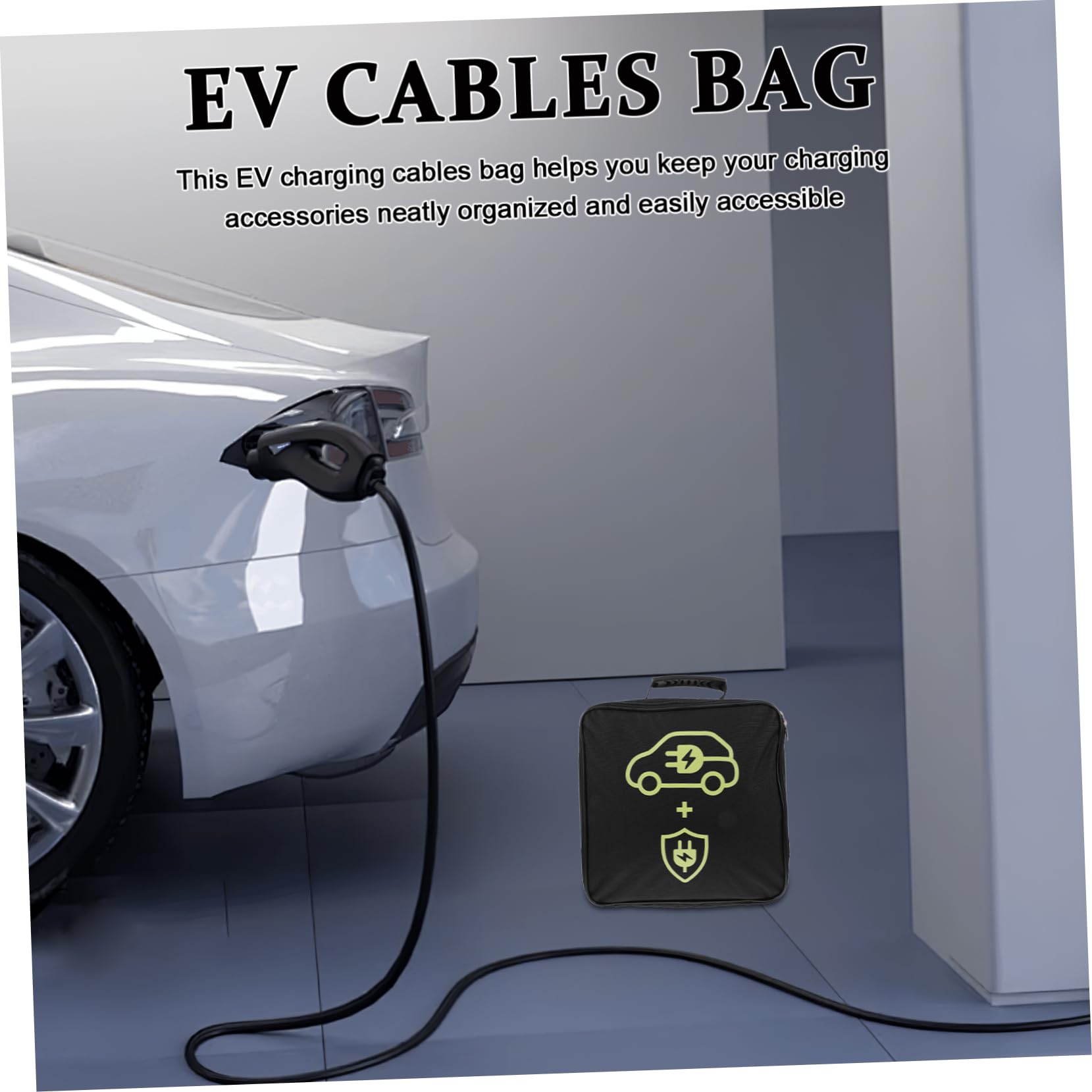 Cabilock Bolsa De Almacenamiento para De Carga Organizador De Cables para Vehículos Eléctricos para Cargadores Eléctricos Protección Maletero De Automóvil
