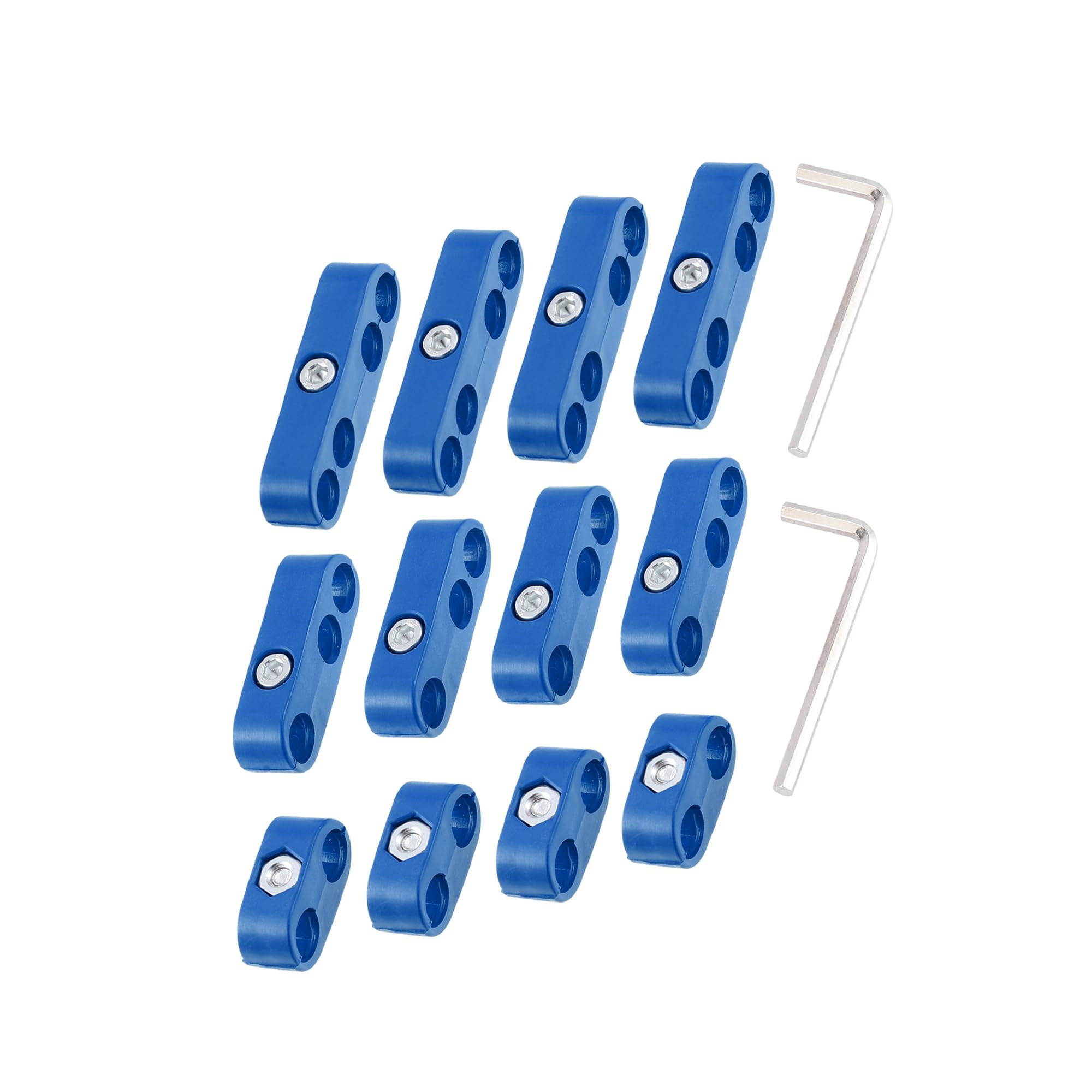 RATCHROLL 2 Set 8mm Car Engine Spark Plug Wire Separator Looms Divider Organizer Clamp Plastic Blue Replacement Car Parts