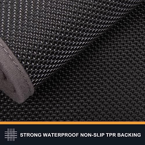 PURRUGS Dirt Trapping Door Mat 24" x 59", Non-Slip Machine Washable Entry Rug, Shoe Scraper, Dog Doormat, Super Absorbent Welcome Mat for Front & Back Door, Muddy Shoes & Paws, Light Grey-Dark Grey