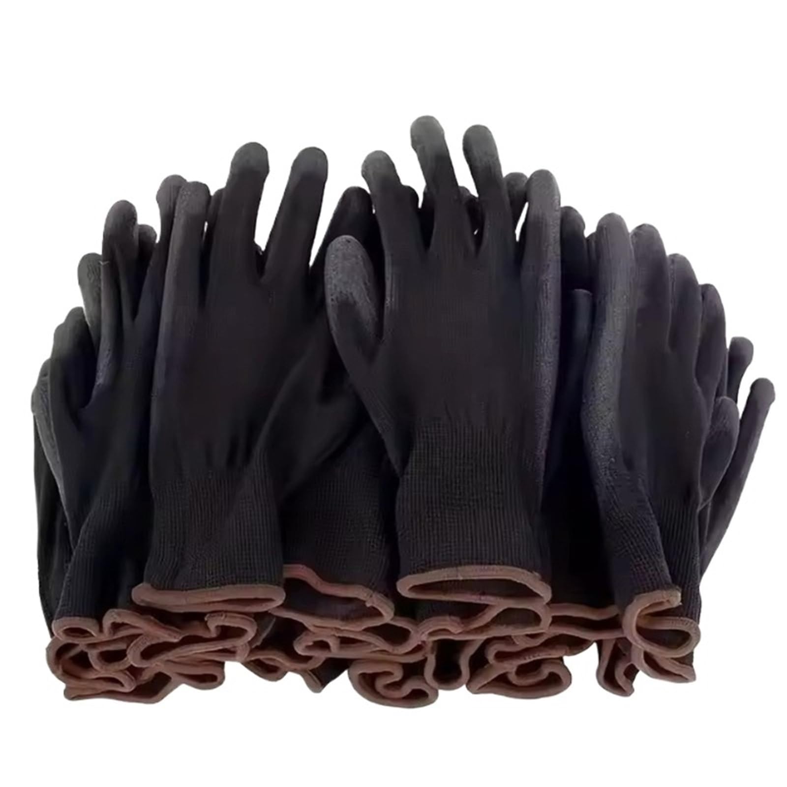 Guanti Da Lavoro Antiscivolo 6/12/18PCS Guanti con rivestimento in PU antiscivolo Multi-scenario in nylon da lavoro Macchine giardinaggio Riparazione automobilistica(18PCS,XL)