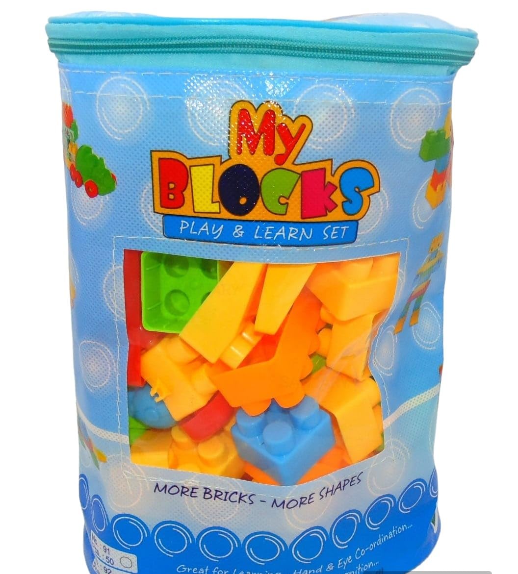 KRIREEN Learning Blocks for Kids with Play and Learn Set, Best Gift Toy, Building Block for Kids 70 Pieces, Age 3+ I Fun & Learning Blocks (Multicolour). (B0CS6QD8P4) Amazon Price History, Amazon Price Tracker