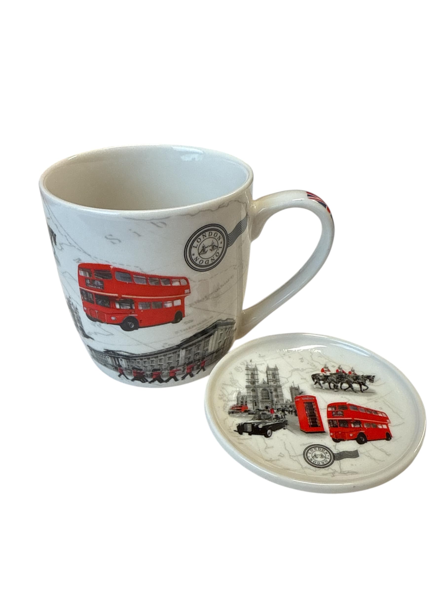 Union Jack Mug .Ceramic London Souvenir Mug London icon Cup. (Bus Mug)
