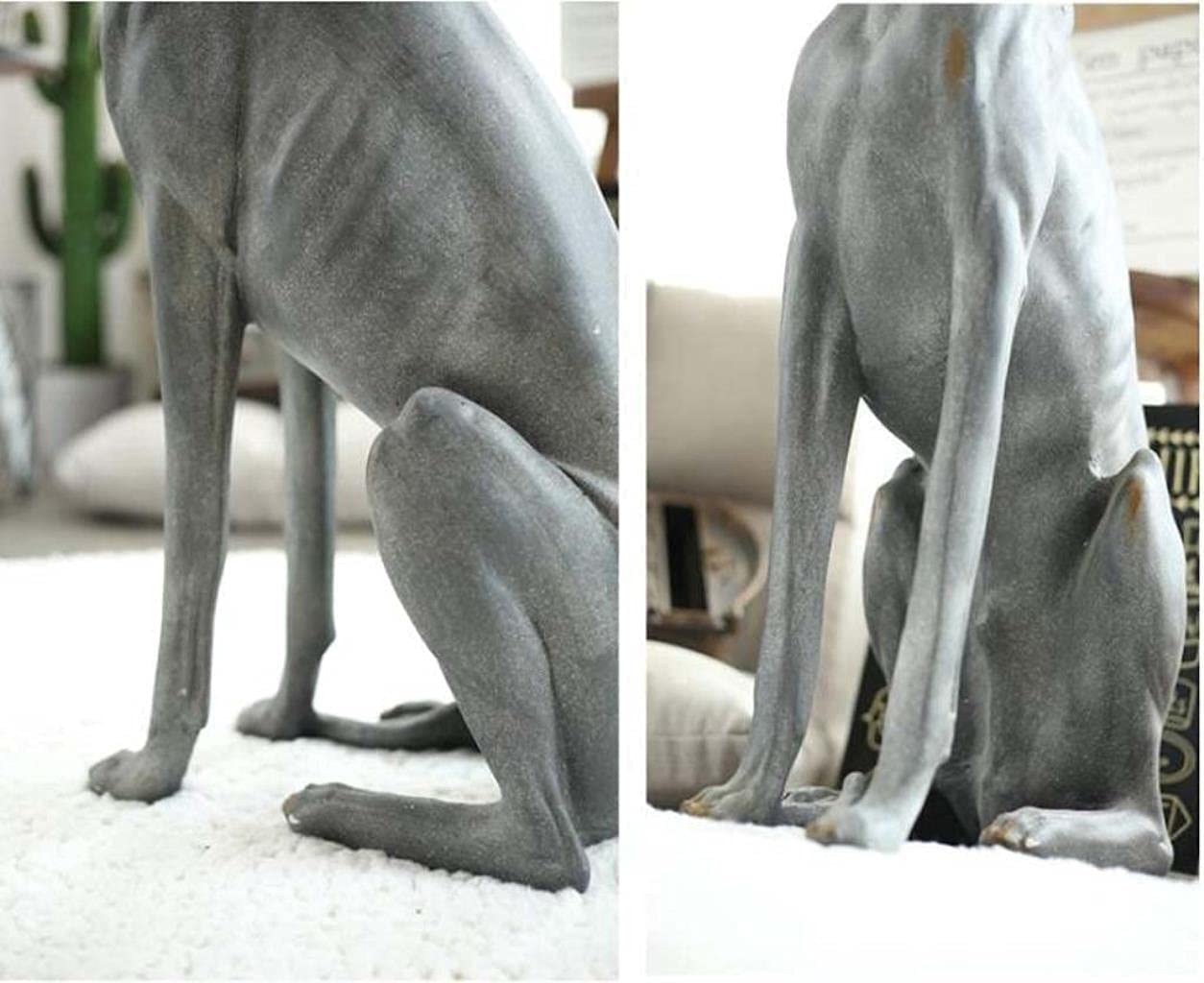 Estatua de Perro Minimalista Moderna, Escultura Artesanal de Resina de simulación, Escultura de césped de jardín y Porche de casa