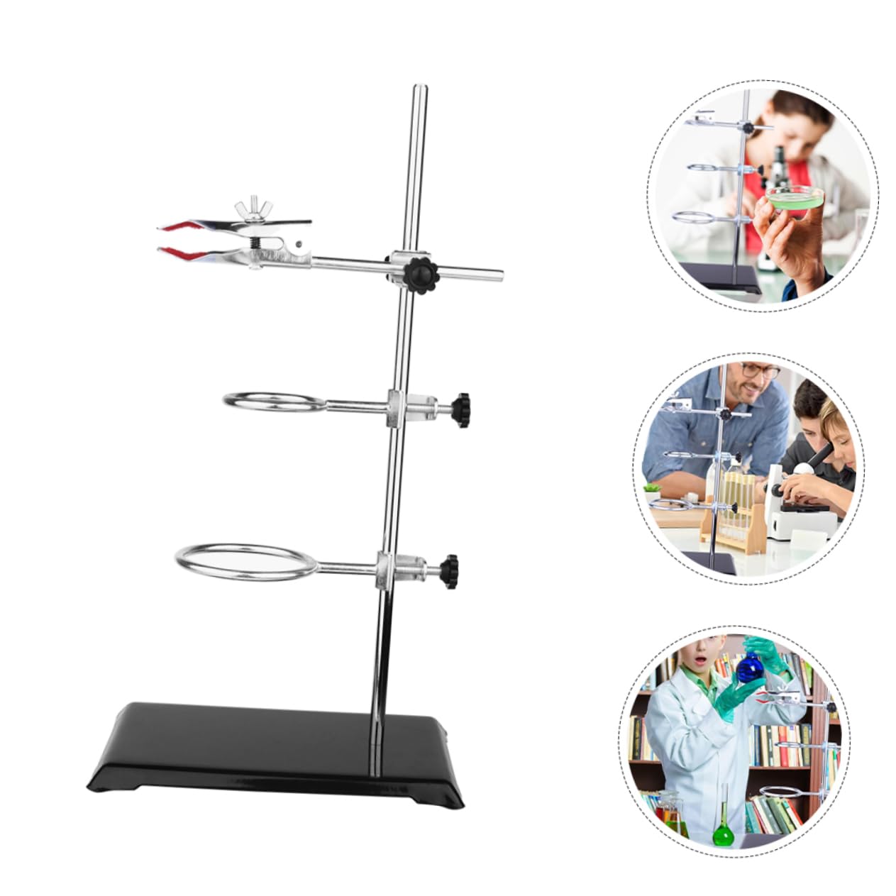 MAGICLULU Supporto Da Laboratorio in Metallo Supporto Per Imbuto Staffa Morsetto Per Esperimenti Chimici e Fisici Base Stabile Assemblaggio Semplice