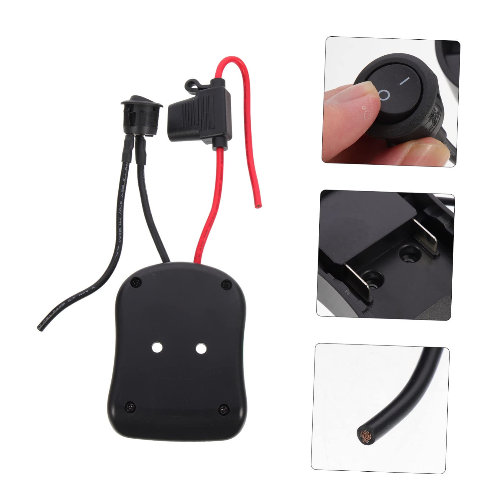 NUOBESTY 3 Piezas Adaptador de batería de 18V batería para convertidor de al Adaptador de la Fuerza camión Voltaje de Fuente de alimentación Camiones RC AbS Negro