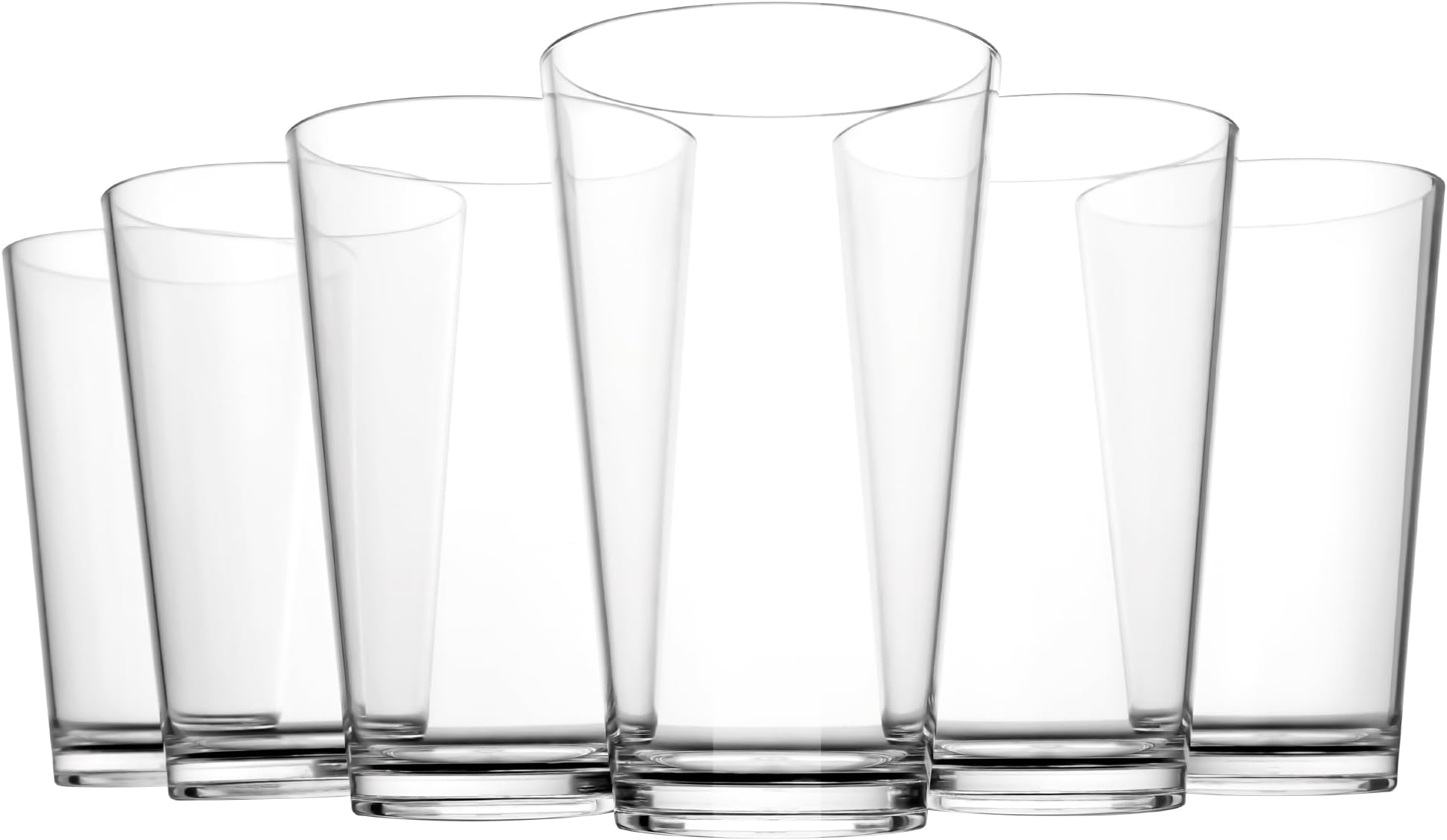 YUYUHUA Clear Plastic Drinking Glasses BPA Free Cups 18