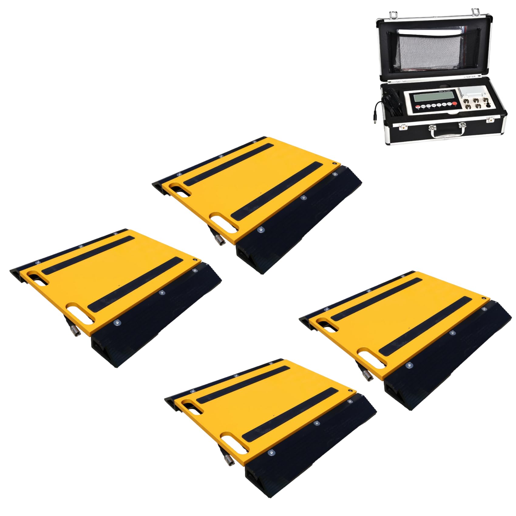 Liberty LS-928-1624 16" x 24" x 2" Four (4) Portable Weigh Pads System/Truck Scales, Indicator & Printer | 100,000 lb Capacity (4 Weigh Pad System