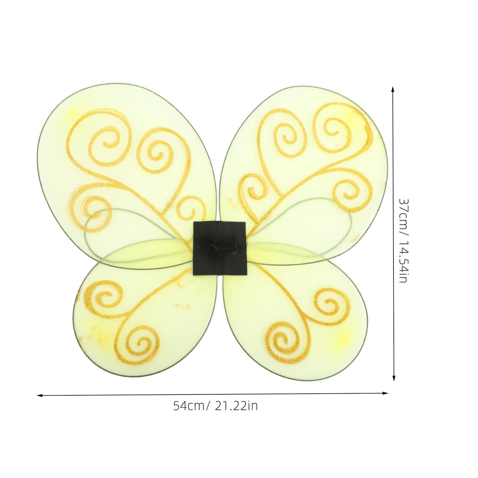 Warmhm Bee Wing Props Lightweight Yellow Costume Butterfly Fairy Wings for Kids Toddlers Cosplay Party Photo Booth Accessory Fancy Dress - Image 2