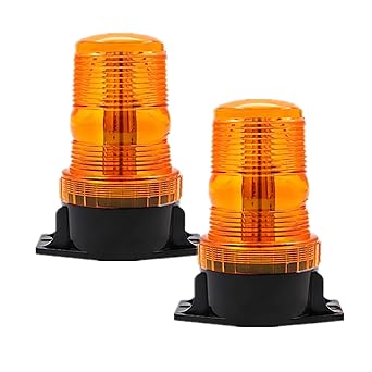 Amber LED Forklift Beacon Light,Rooftop Safety Warning Strobe Flashing Lights for Mower, ATV, Trucks, Tractor, Golf Carts, UTV, Cars, Bus