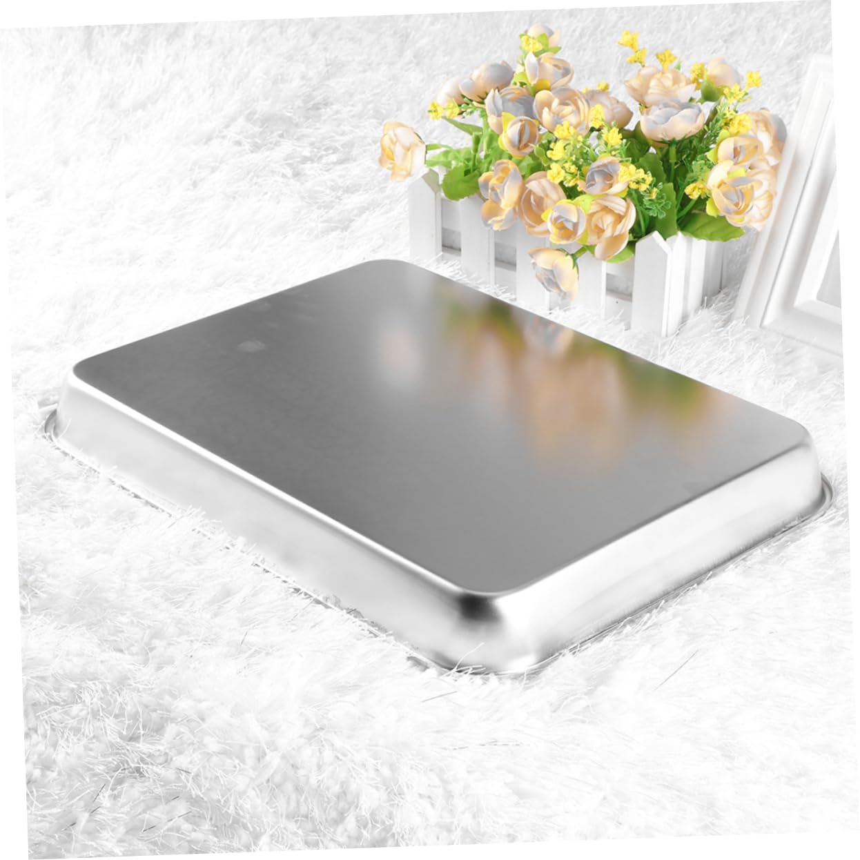 CIYODO 2pcs Stainless Steel Tray Tattoo Instrument Tray Lab Instrument Tools Trays Dent Instrument Tray Organizer Trays for Instrument Medical Flat Instrument Tray 304 Stainless Steel