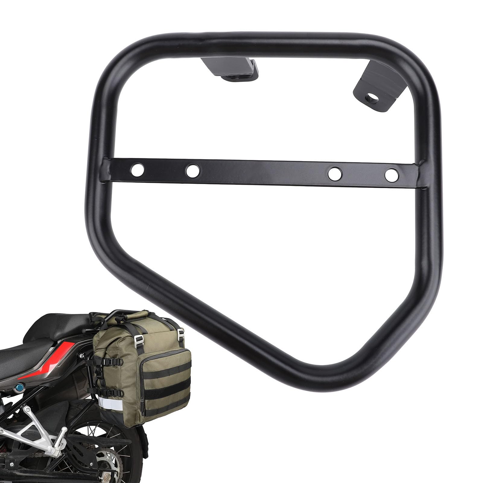 Generic Staffa di Montaggio per Borsa Laterale per Moto in Ferro Ad Alta compatibilità per Scrambler 400 800 2015-2022 (A destra: DS639 BBZJ)