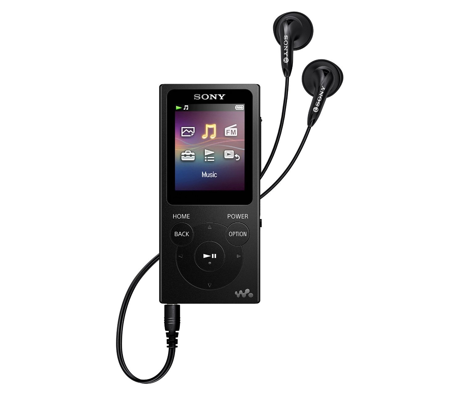 Sony 16GB NW-E395 Series Walkman Leitor de Música Digital (Preto