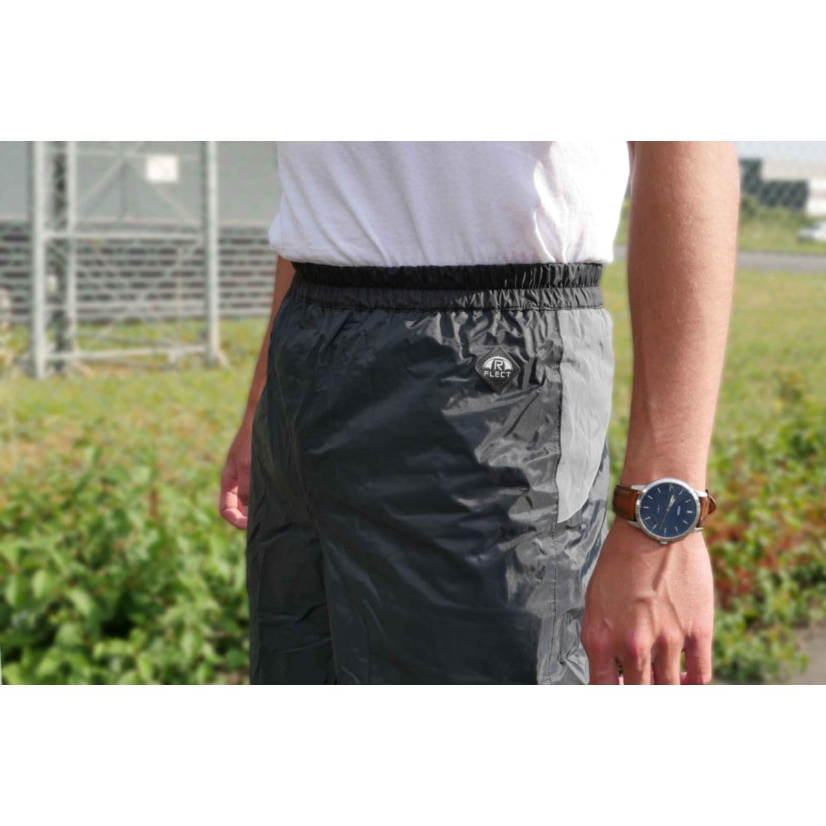R-FLECT Pantalon de Pluie Adulte imperméable Unisexe - Pantalon réfléchissant Haute visibilité - Livré avec Sac de Rangement - Homologué CE