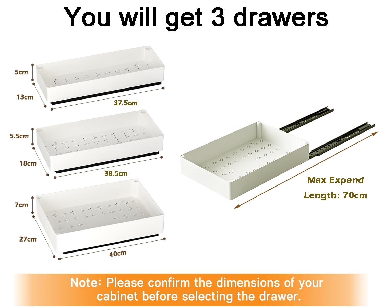 Organiseur De Bureau à 3 Niveaux Empilables Avec 6 Compartiments, Tiroirs De Rangement Compacts, Parfaits Pour Le Rangement Du Maquillage, De La Salle De Bain, Des Accessoires, Etc. (blanc