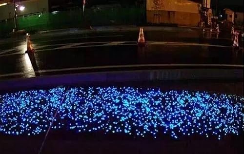 Miniatura 5 de Alan Stone Resplandor en la oscuridad para el hogar y el jardín, pecera, acuario, arena, grava decorativa (0.315-0.591 in, azul cielo)