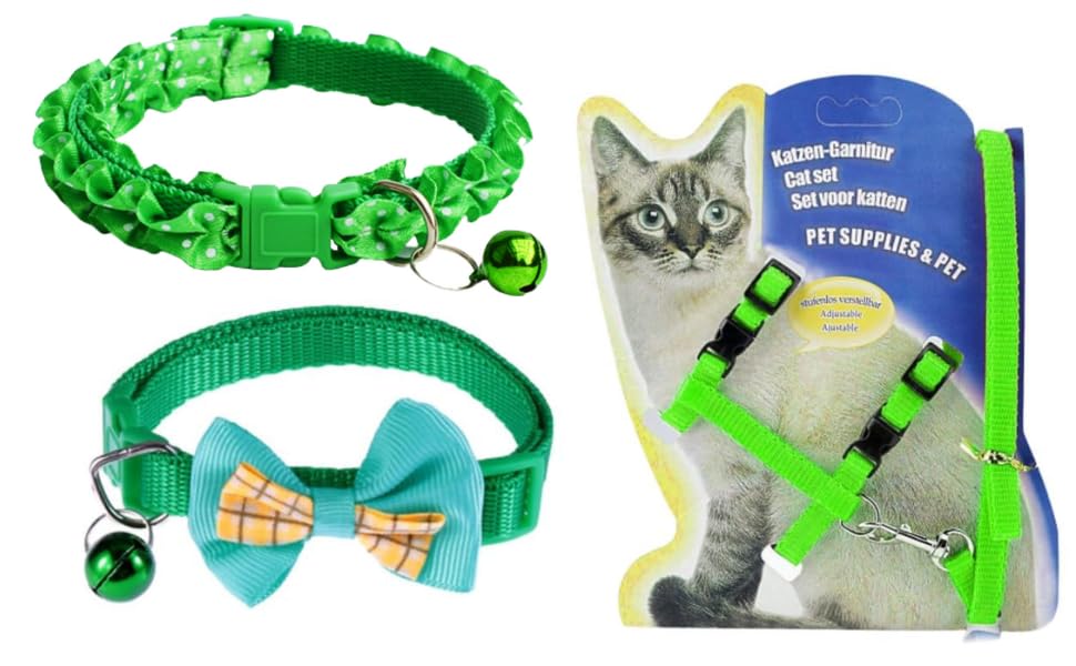 BohoBark Cat Harness Leash Nylon Set for Cat Rabbit Kitten and Small Pet Nylon Harness Strap Collar/Cat Training Leash (Green, 2 pcs Collar and Harness) (B0CBSLF6LP) Amazon Price History, Amazon Price Tracker