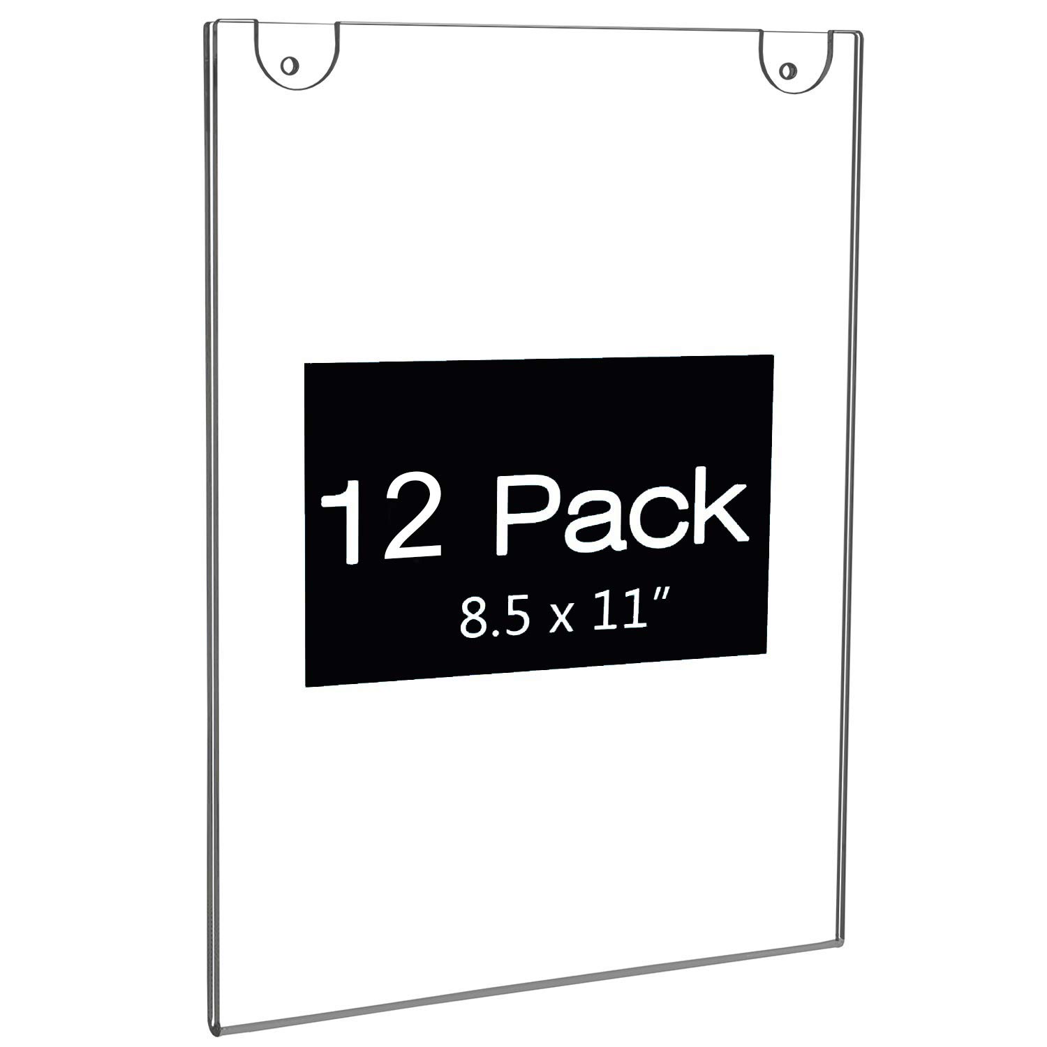 Buy 8.5 x 11 Acrylic Wall Sign Holder with Screws and Adhesive Tape, 8