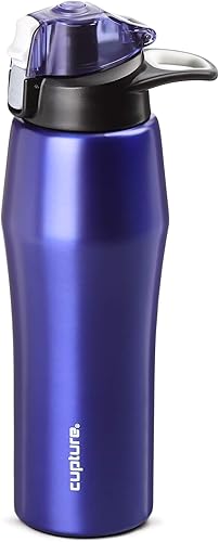 Cupture Botella de acción con asa - Acero inoxidable aislado al vacío, 22 oz