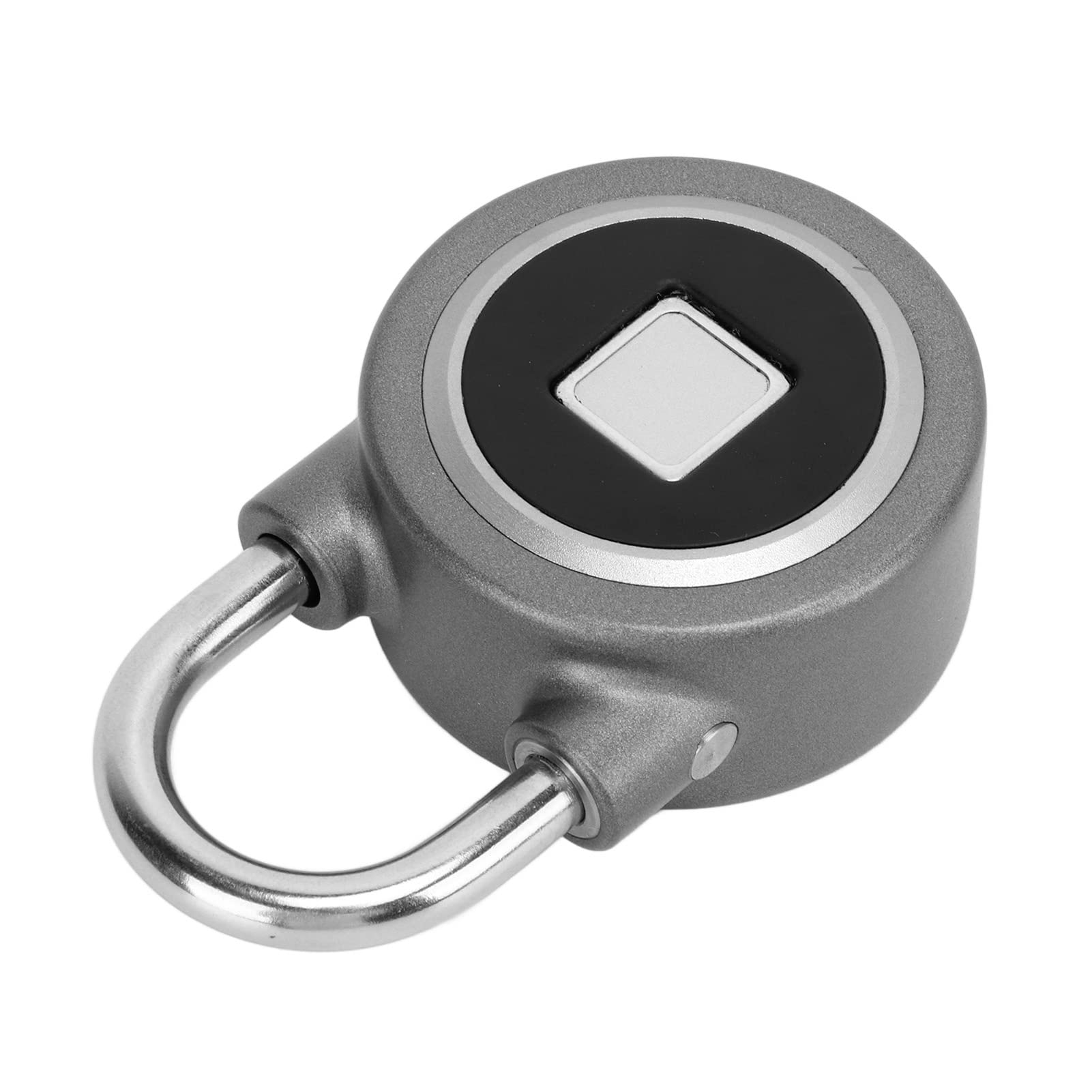 Candado de Huella Digital con Desbloqueo Remoto por Aplicación Bluetooth y Carga por USB para Cajas Fuertes de Gabinetes de Gimnasio (Gris)