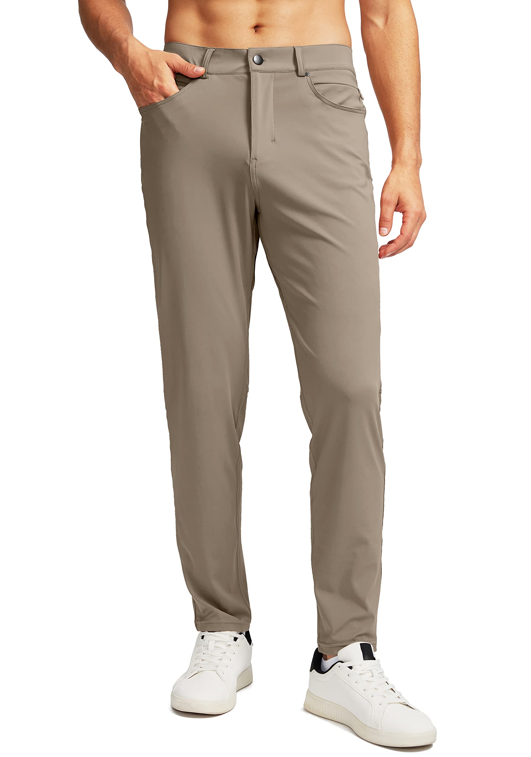 G Gradual Men's Stretch Golf Pants with 6 Pockets Slim Fit Dress Pants for Men Travel Casual Work