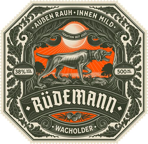 Rüdemann Gin Set | Wacholder der Urvater des Gin 500 ml + 4 x Oh Deer Botanical Tonic à 200 ml | Deutsches Produkt nach… – Bild 6