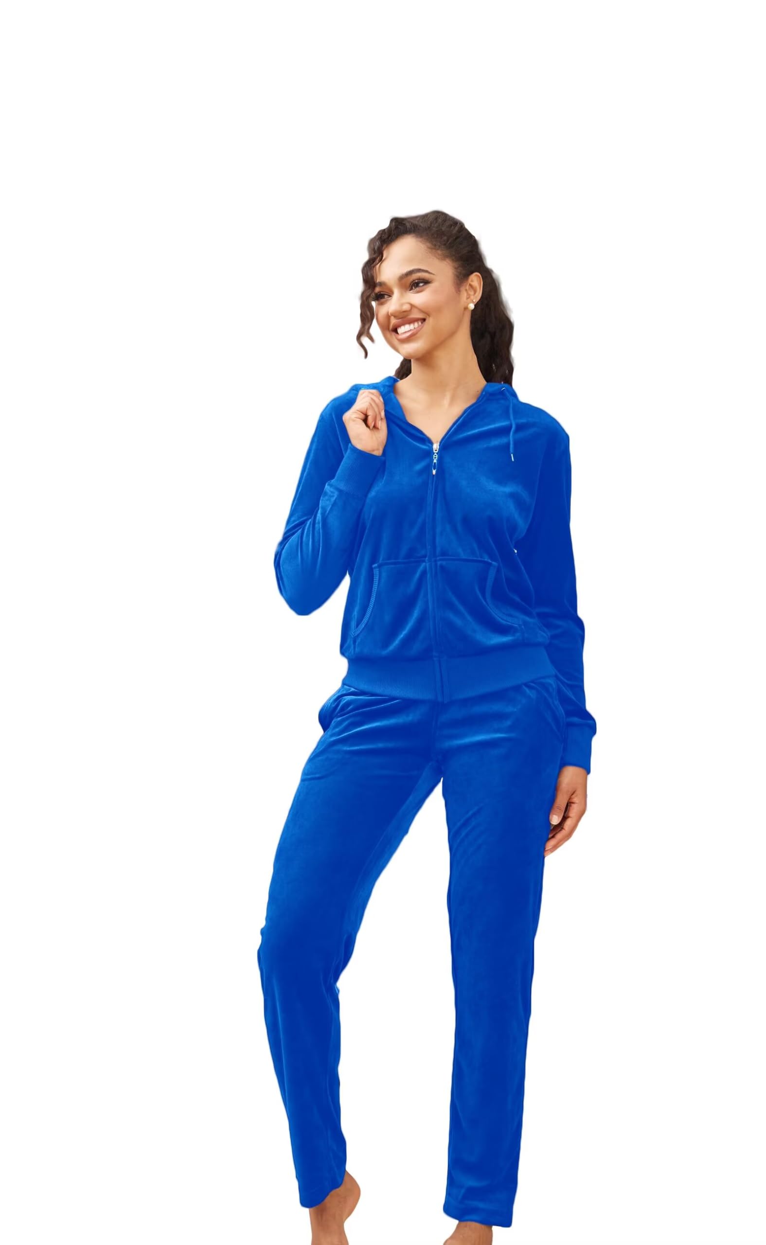 LeeHanTon Track Suits for Women Velour Tracksuit 2 Piece Outfits Set Jogging Sweatsuits Soft Sports Sweat Suit Pants