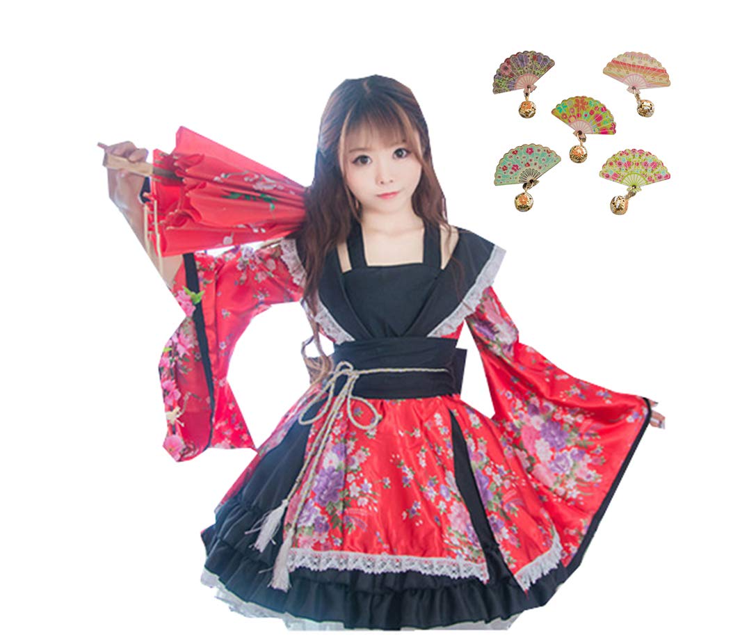 Amazon.co.jp: Cnstone 髪飾り付 和風 浴衣 5点セット 着物ドレス ミニ