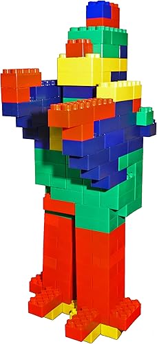 Miniatura 4 de Kids Adventure Bloques gigantes - (133) bloques grandes - Bloques de construcción grandes de 8 x 4 pulgadas y 4 x 4 pulgadas para niños pequeños -