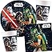 Carpeta Set de fiesta de 37 piezas * Star Wars Galaxy * para cumpleaños infantiles con platos, vasos + servilletas + decoración | Guerra Estrellas R2D2 cumpleaños temática para niños