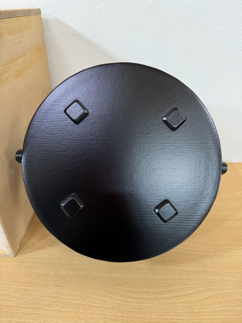 Amazon.co.jp: 宗旦好 一閑 丸手付莨盆 昭斎作︎煙草盆 たばこ盆